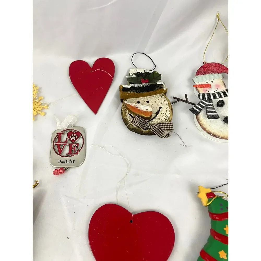 28x VTG Holiday Ornaments Christmas Horse‎ Wood Glass Metal Lot Collectibles